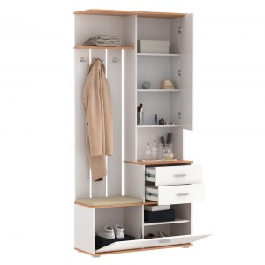 Антре 65.08 Шкаф для прихожей (Олмеко) Белый